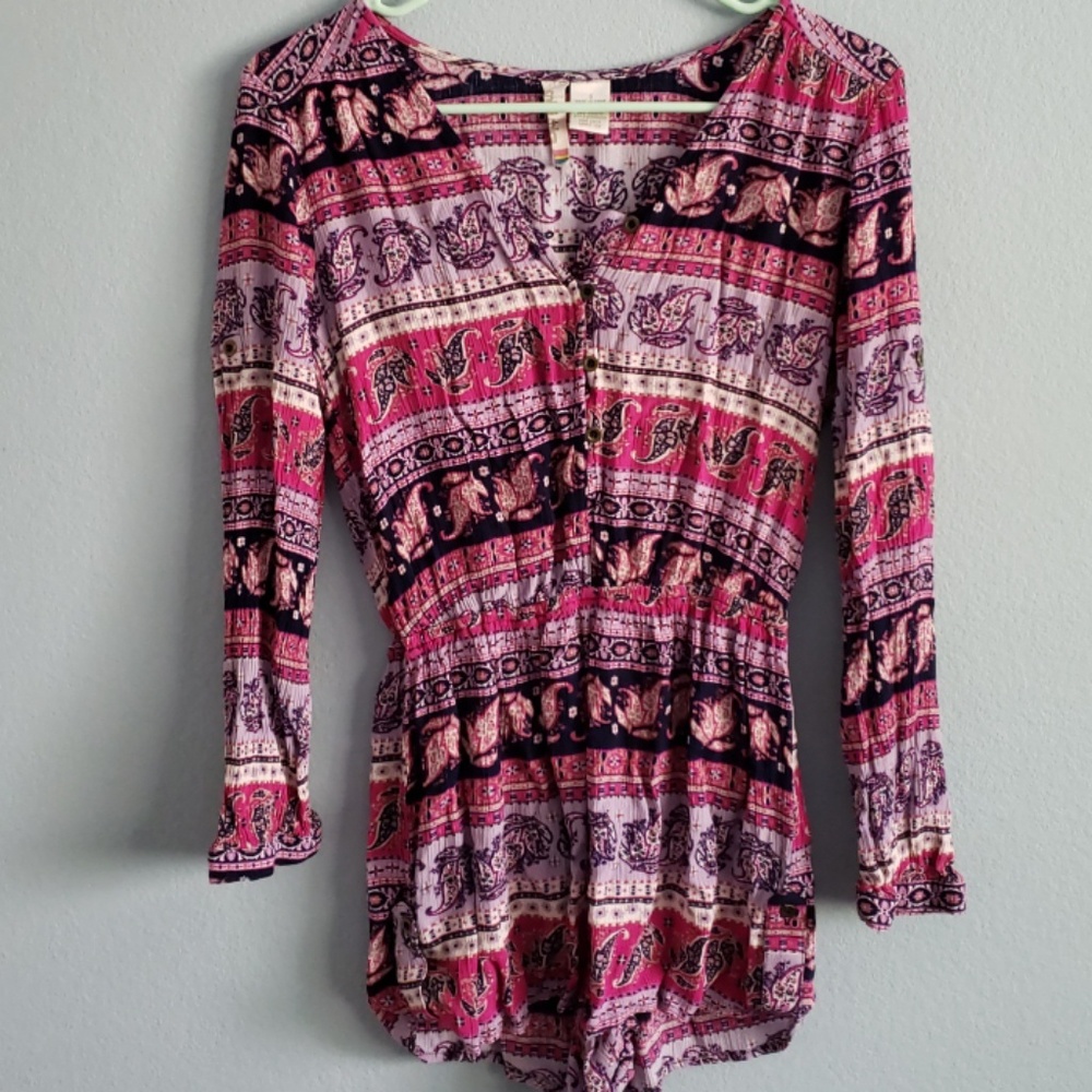 Purple and pink boho romper/jumper - size small